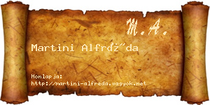 Martini Alfréda névjegykártya